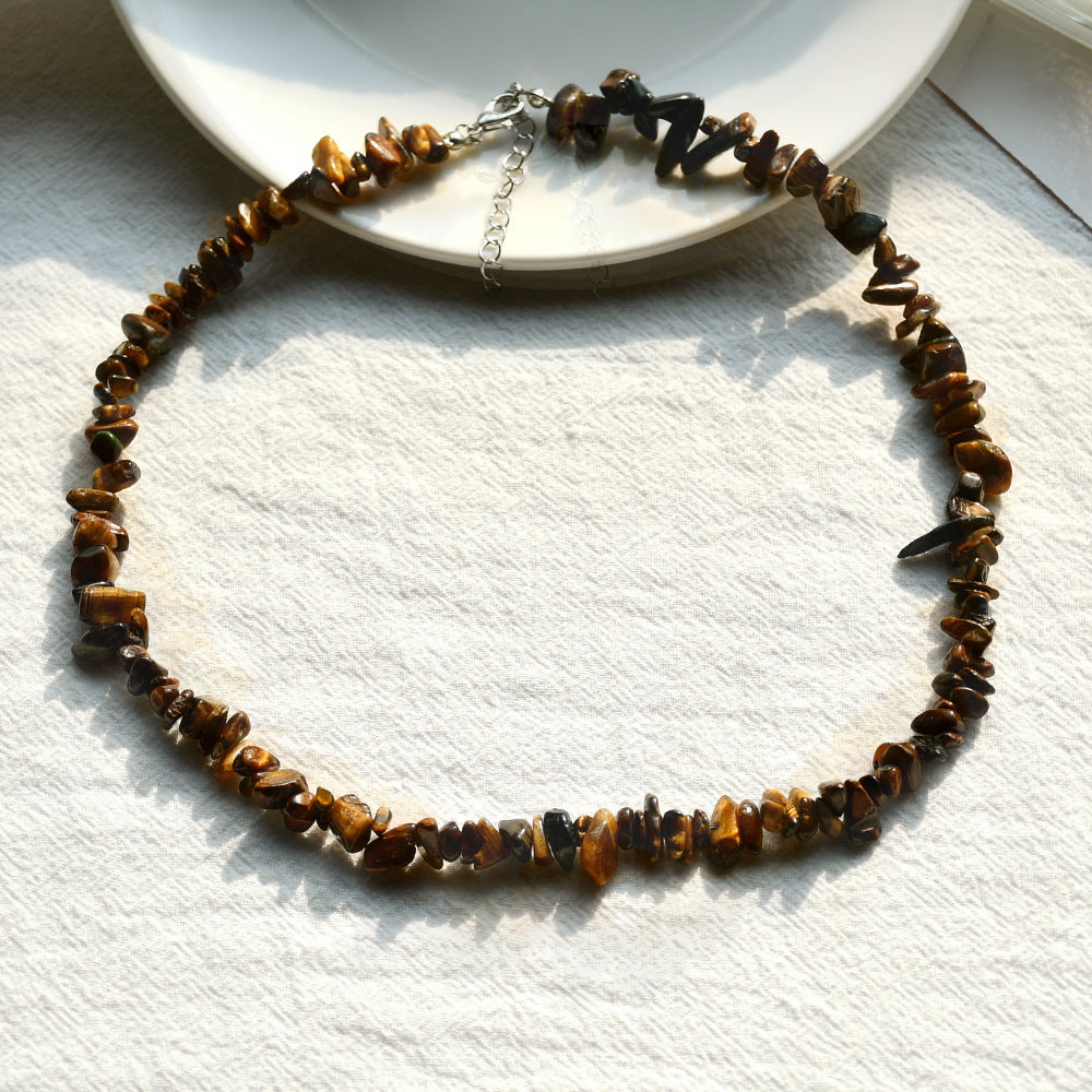 Wholesale Summer beach wind color crystal gravel necklace